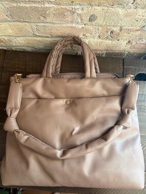 a new day Blush Taupe Padded-Handle Shoulder Tote